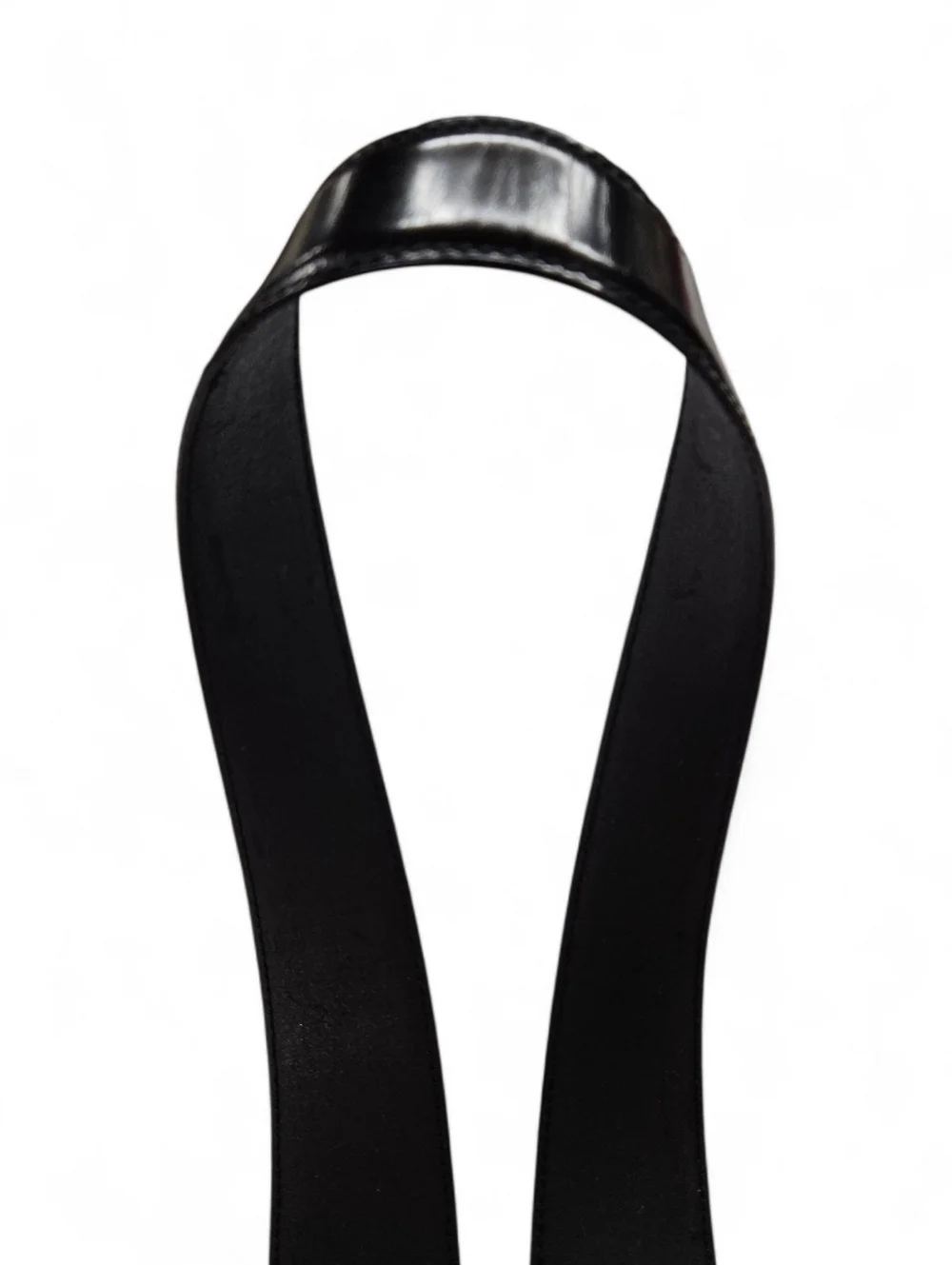 Salvatore Ferragamo Vera Leather Belt In Black Leather With Silver Buckle Sz 75
